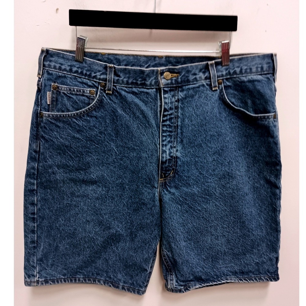 VTG Carhartt Denim Shorts Mens 40 Blue Gorpcore Workwear Relaxed Fit Casual